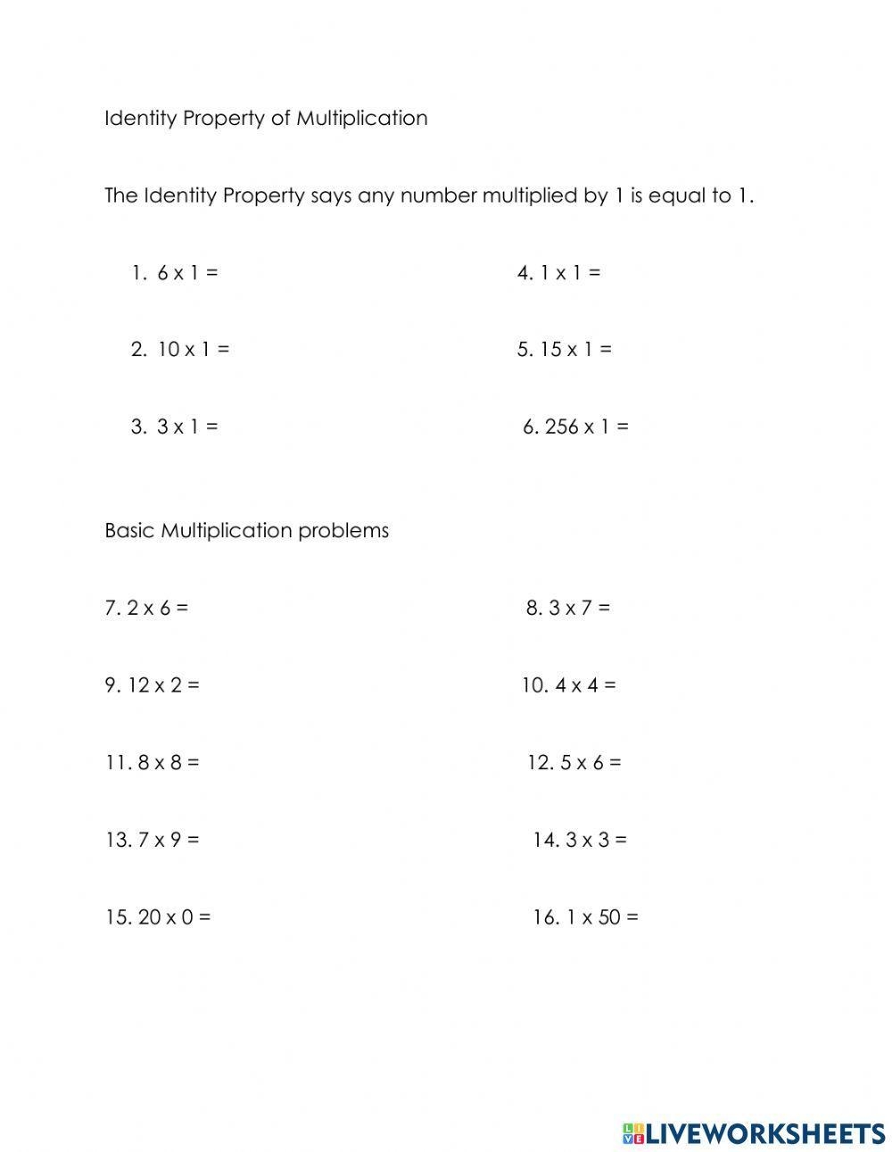 Free Multiplicative Identity Worksheet Download Free Multiplicative Identity Worksheet Png Images Free Worksheets On Clipart Library Free Multiplicative Identity Worksheet Download Free Multiplicative Identity Worksheet Png Images Free Worksheets On Clipart Library