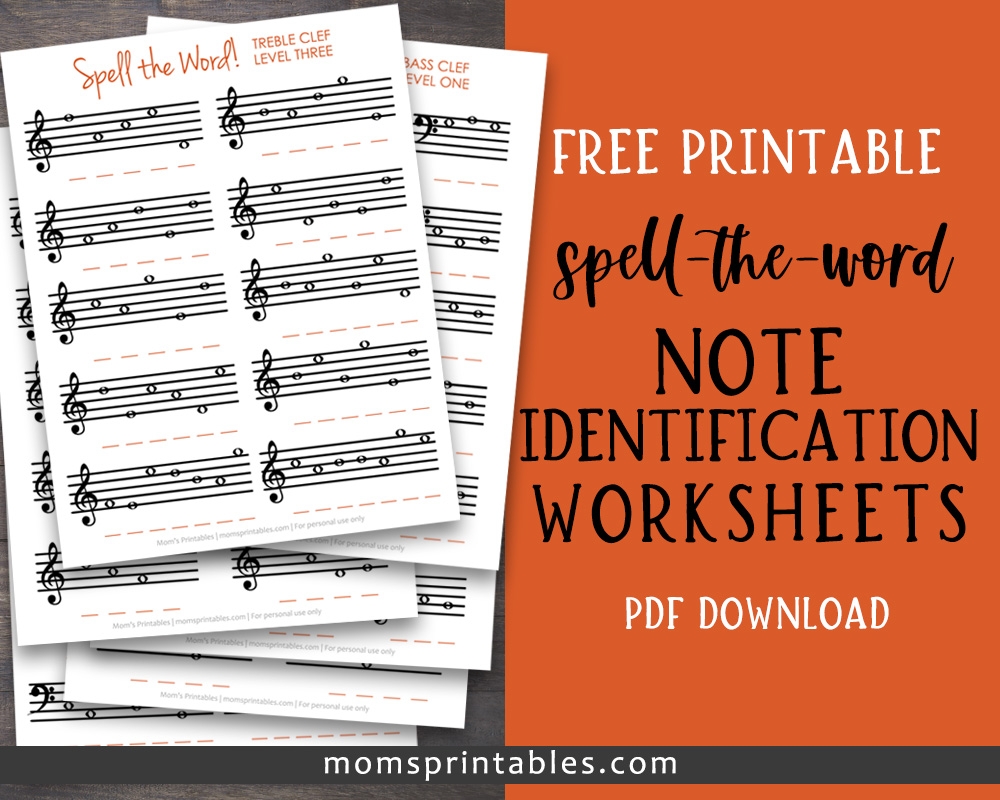 FREE Note Identification Worksheets For Piano Spell A Word Mom S Printables