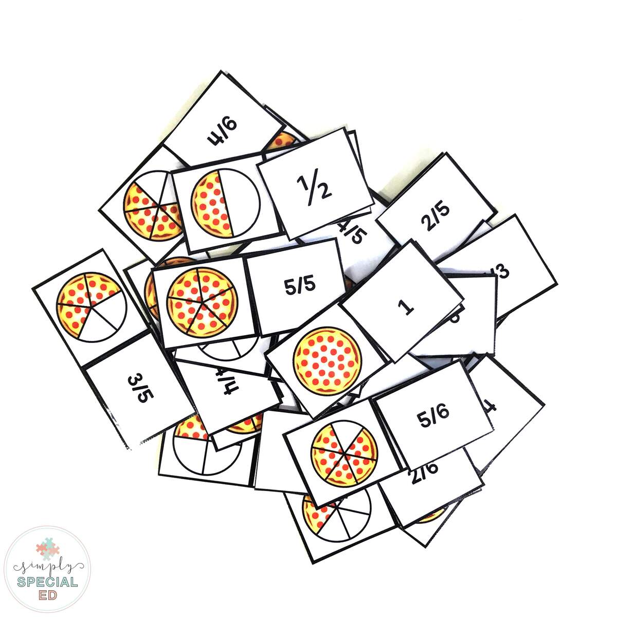 FREE Pizza Fractions Simply Special Ed
