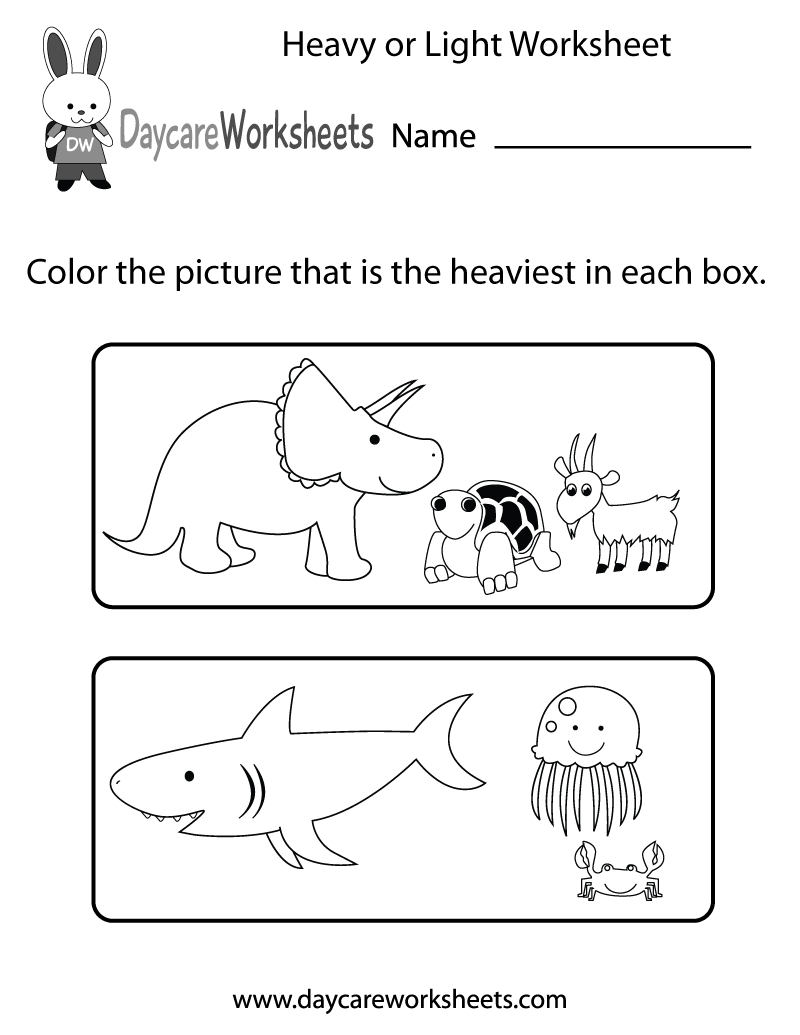 Free Preschool Heavy Or Light Worksheet 13 Science Worksheets Light And Sound Free PDF At Worksheeto