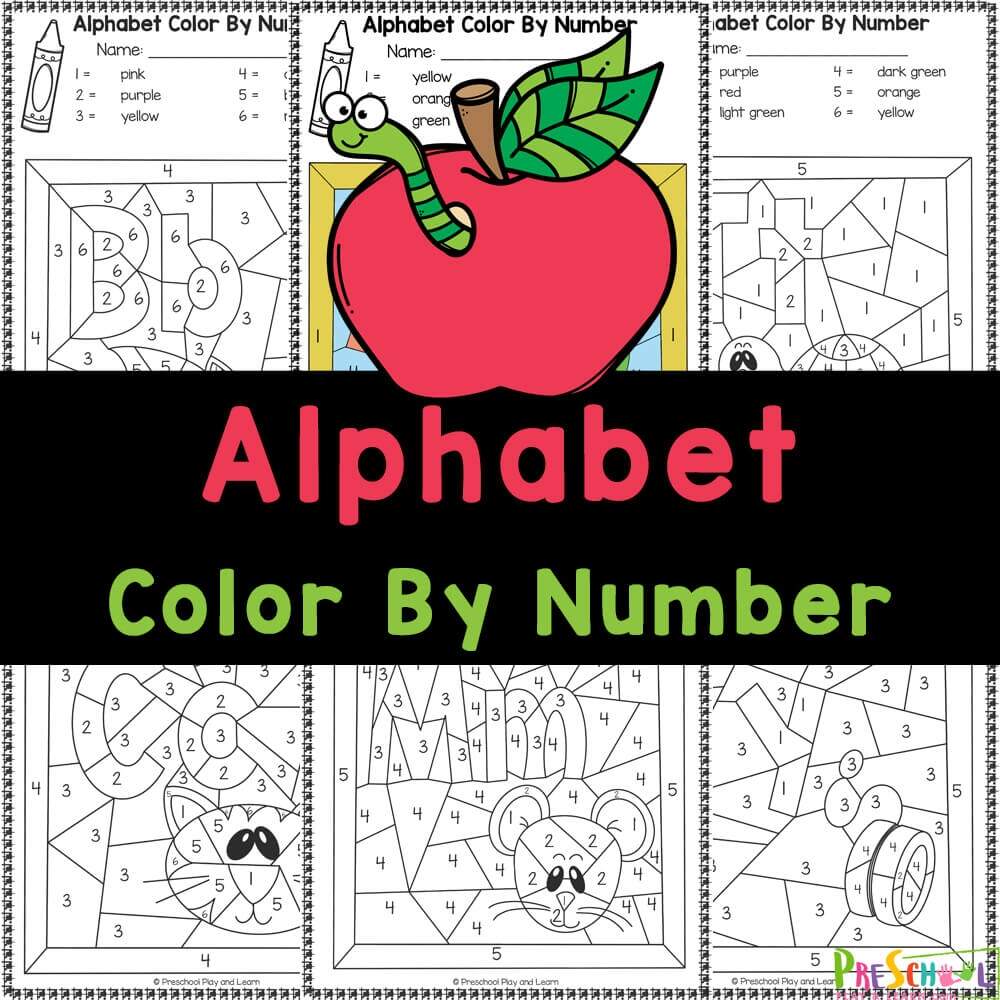 FREE Printable Alphabet Color By Number Worksheets Alphabet Worksheets Tracing Letters Free Printable PDF