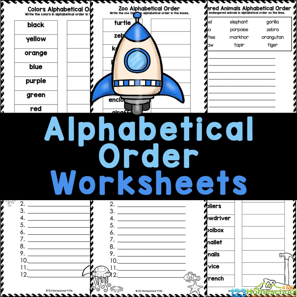 FREE Printable Alphabetical Order Worksheets Alphabet Worksheets Alphabetical Order Worksheets