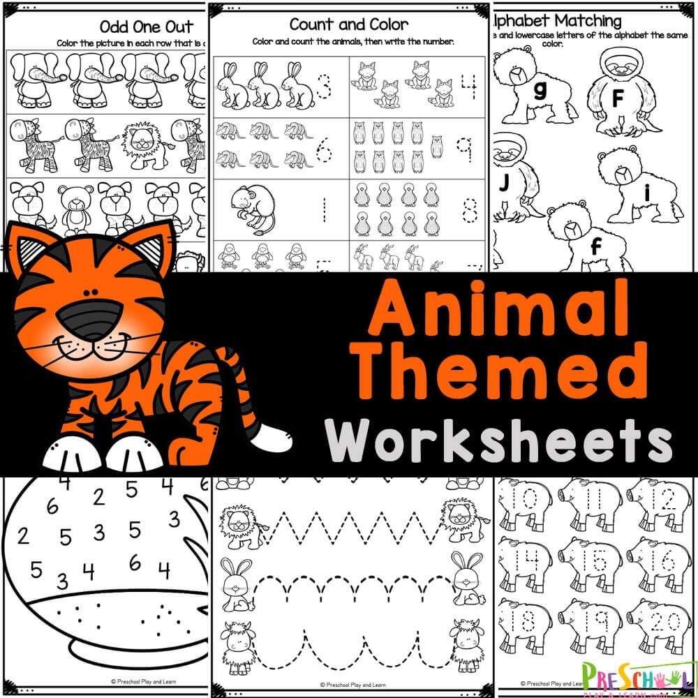 FREE Printable Animal Worksheets For Preschoolers FREE Printable Animal Worksheets For Preschoolers
