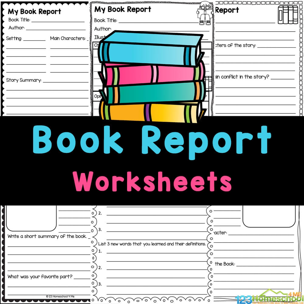 FREE Printable Book Report Worksheets And Template Form Englishlinx Book Report Worksheets