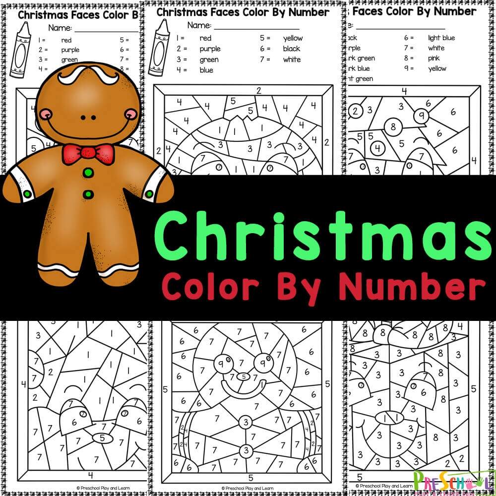 FREE Printable Christmas Color By Number Worksheets Christmas Worksheets Skip To My Lou