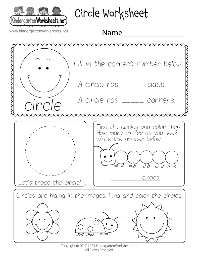Free Printable Circle Worksheet Free Printable Circle Worksheet