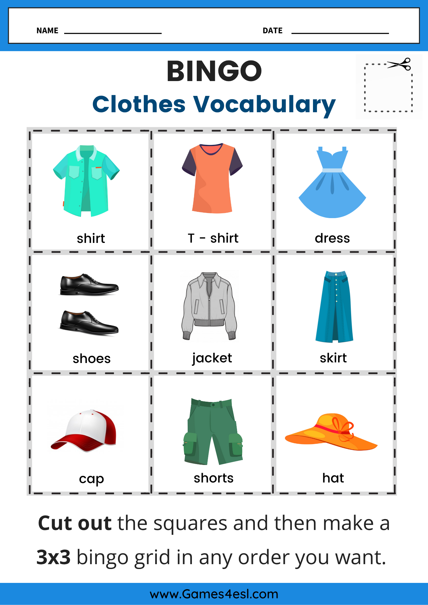 Free Printable Clothes Worksheets For Kids Games4esl Free Printable Clothes Worksheets For Kids Games4esl