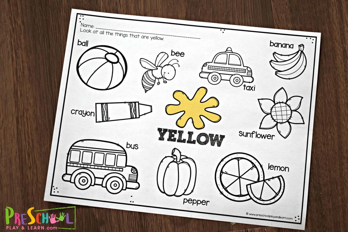 Free Preschool Color Matching Worksheet