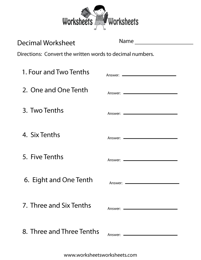 Free Printable Decimal Practice Worksheet Worksheets Library Free Printable Decimal Practice Worksheet Worksheets Library