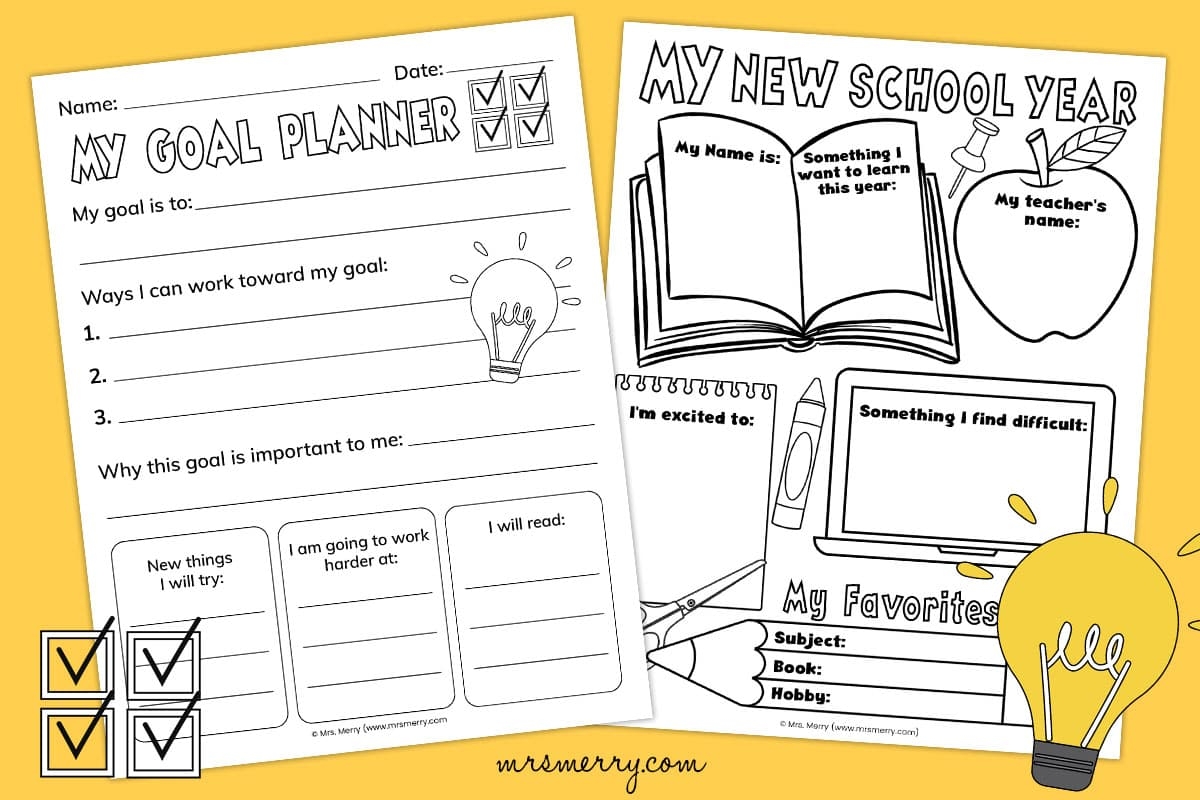 Free Printable Goal Setting Worksheets For Kids Mrs Merry 5 SMART Goal Setting Worksheets Templates 2026 Update Develop Good Habits