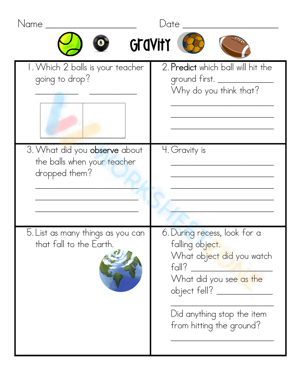 Free Printable Gravity Worksheets For Teaching Learning Worksheets Library Printable Gravity Worksheets Download