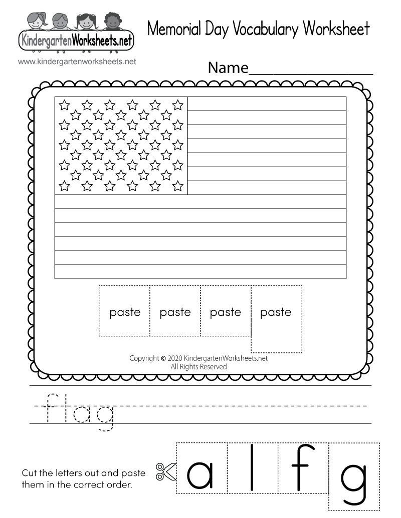 Free Printable Memorial Day Vocabulary Worksheet Memorial Day Color By Number Worksheet Free Printable Digital PDF