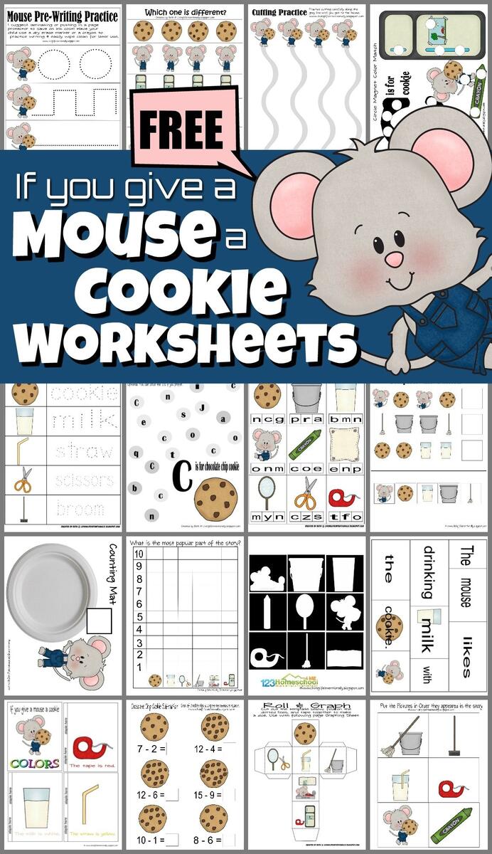 FREE Printable Mouse And Cookie Worksheets And Activities Printable If You Give A Mouse A Cookie Counting Activities