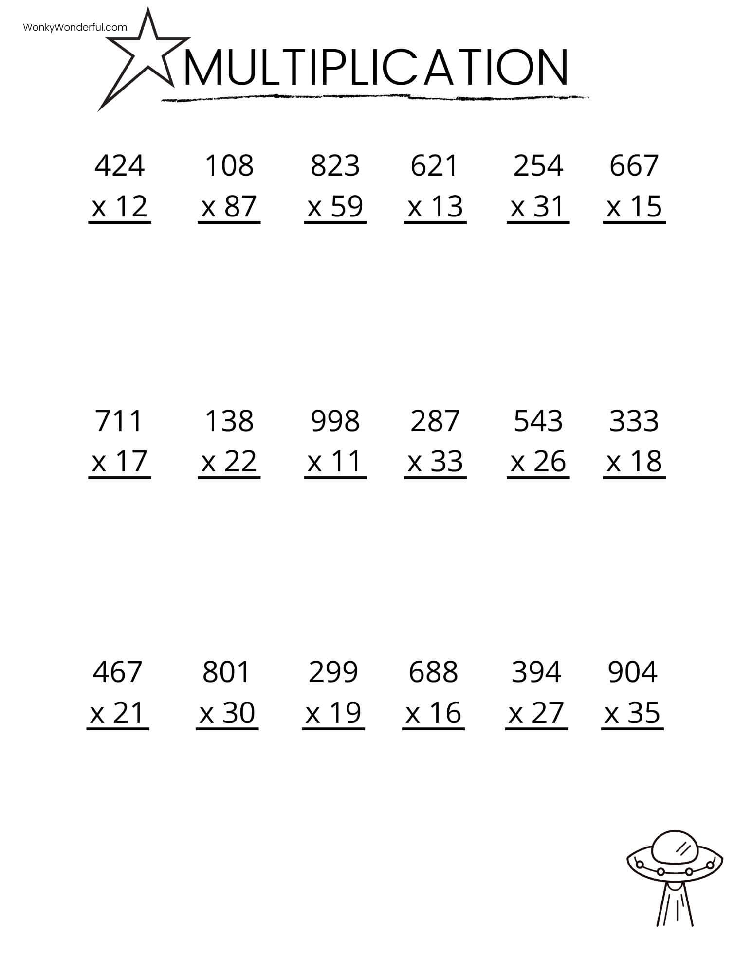 FREE PRINTABLE MULTIPLICATION WORKSHEETS WonkyWonderful 10 Printable Multiplication Worksheets Fill In The Blanks Single Digit Multiplication Numbers 1 12 Maths Drills Answers Included Etsy