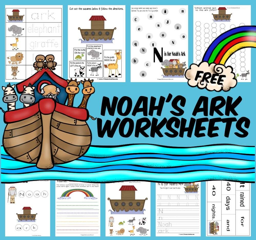 Noah And The Ark Coloring Page Printable