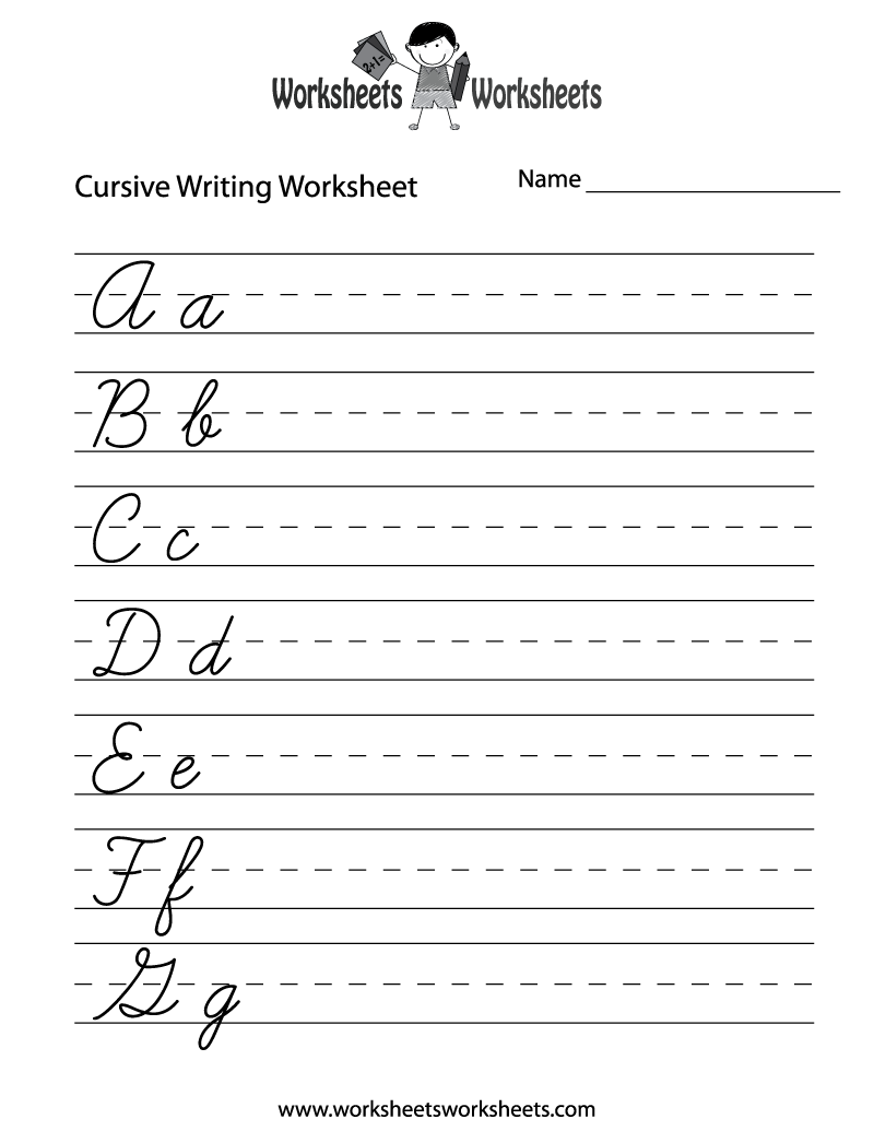 Printable 5th Grade Cursive Worksheets