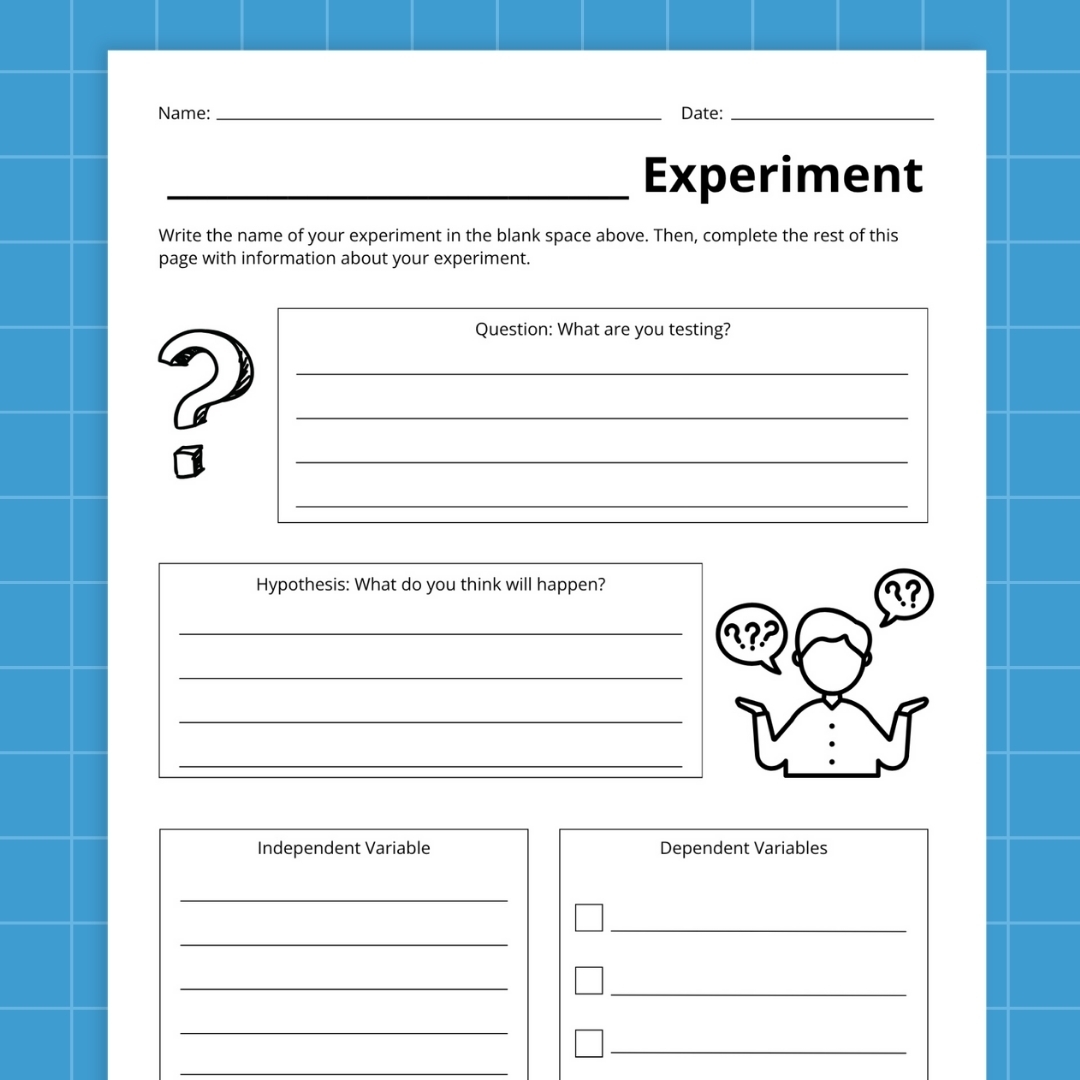 Free Printable Science Experiment Recording Worksheet Free Printable Science Experiment Recording Worksheet