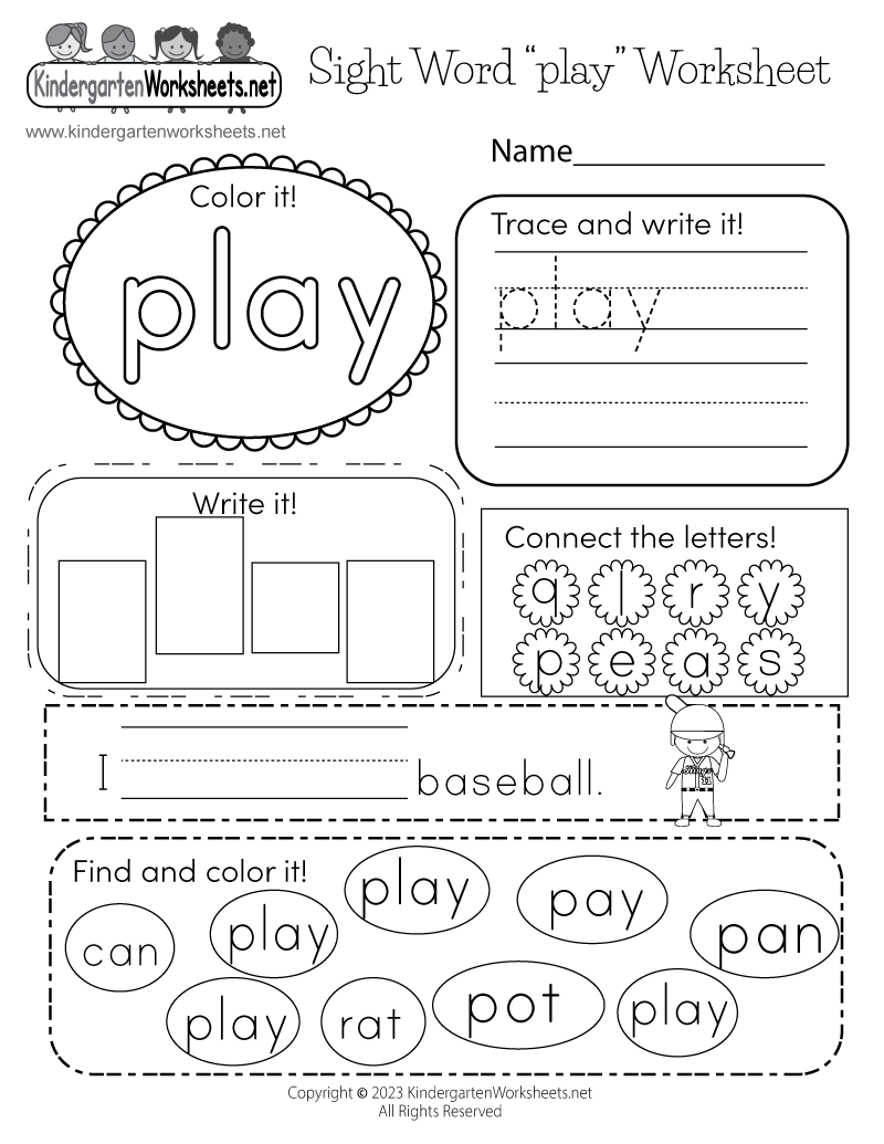 Sight Words Printable Activity Worksheets Made By Teachers