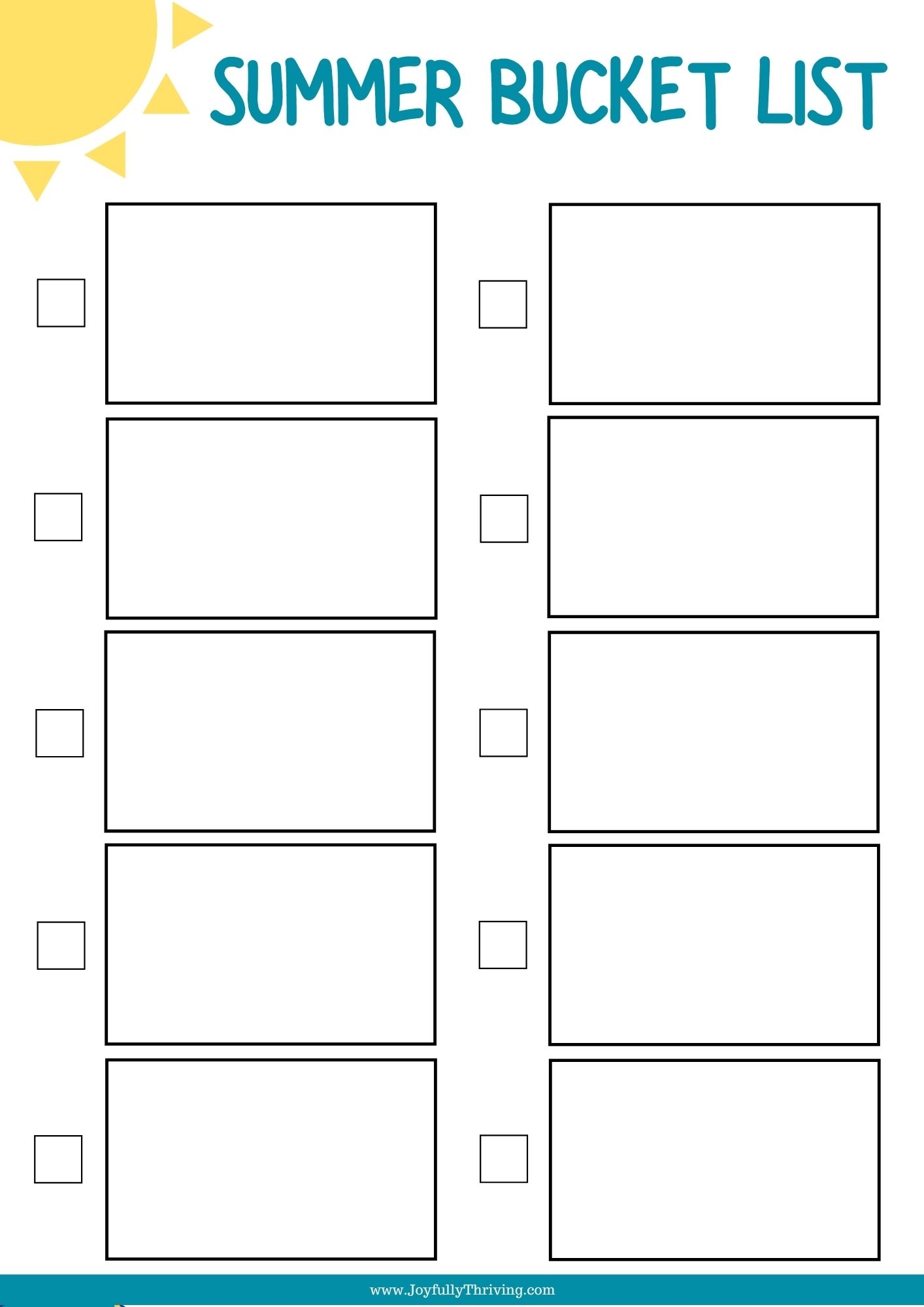Free Printable Summer Bucket List For Kids Draw Your Own Bucket List Free Printable Summer Bucket List For Kids Draw Your Own Bucket List
