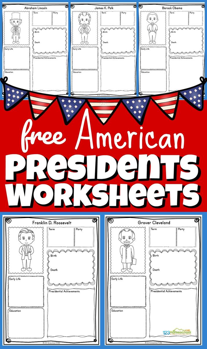 FREE Printable US President Worksheets FREE Printable US President Worksheets