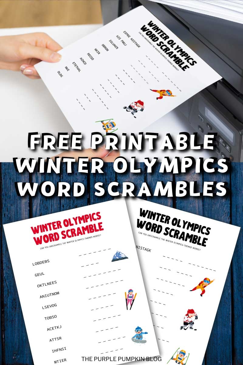 Free Printable Winter Olympics Word Scramble Worksheets Free Printable Winter Olympics Word Scramble Worksheets