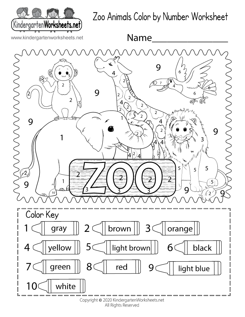 Free Printable Zoo Animals Sorting Activity Worksheet