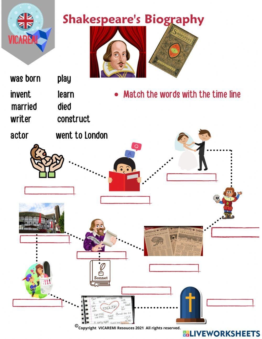 Free Shakespeare Biography Worksheet Download Free Shakespeare Biography Worksheet Png Images Free Worksheets On Clipart Library Shakespeare S Life