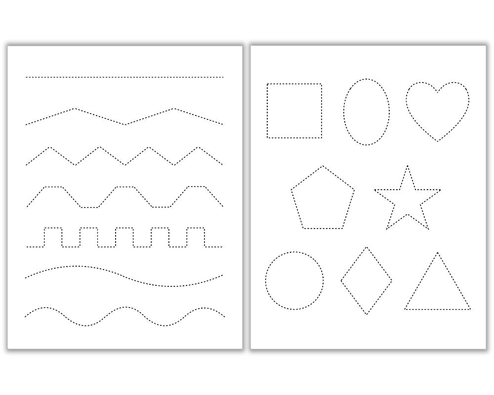 Free Tracing Cutting Worksheets The Craft At Home Family FREE Printable Tracing Lines Worksheets For Preschool And 3 Year Olds