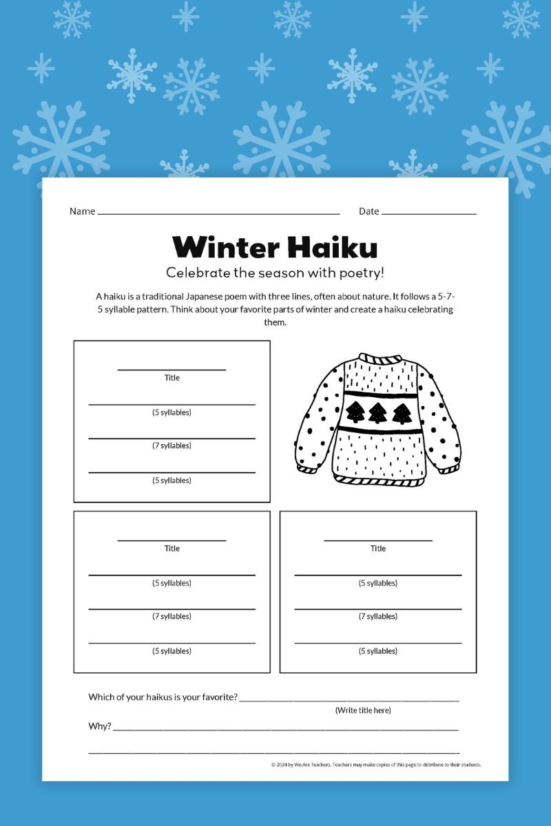 Free Winter Activities Bundle For Middle And High School We Are Teachers Free Winter Activities Bundle For Middle And High School We Are Teachers