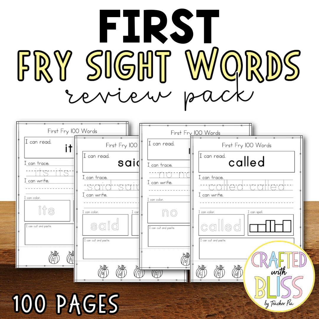 Fry S First 100 Sight Words Review Pack Literacy Center Made By Teachers Fry S First 100 Sight Words Review Pack Literacy Center Made By Teachers