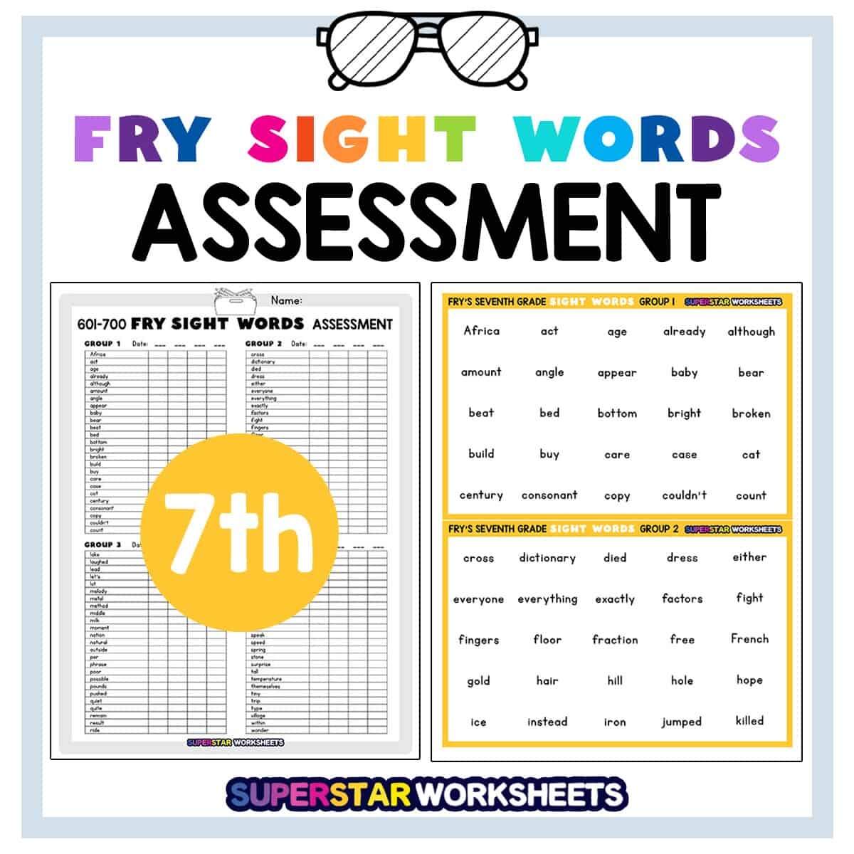 Fry Sight Word Assessment Superstar Worksheets Fry First Hundred Sight Word Kindergarten Worksheet Preschool Sight Word Read Write 1st Grade Sight Word Mastery Grade 1 Sheet Printable Etsy