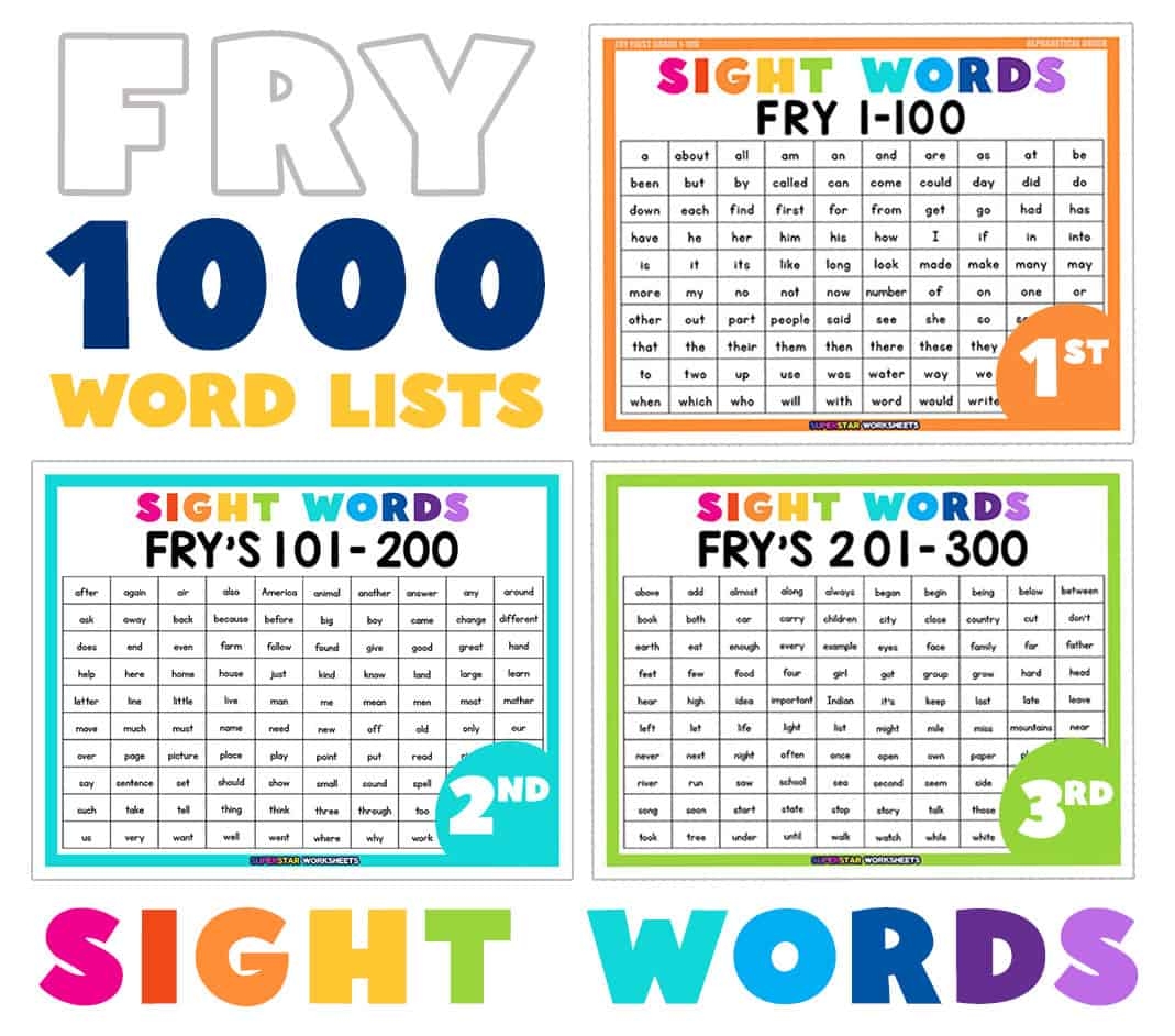 Fry Sight Words Superstar Worksheets Fry Sight Words Superstar Worksheets
