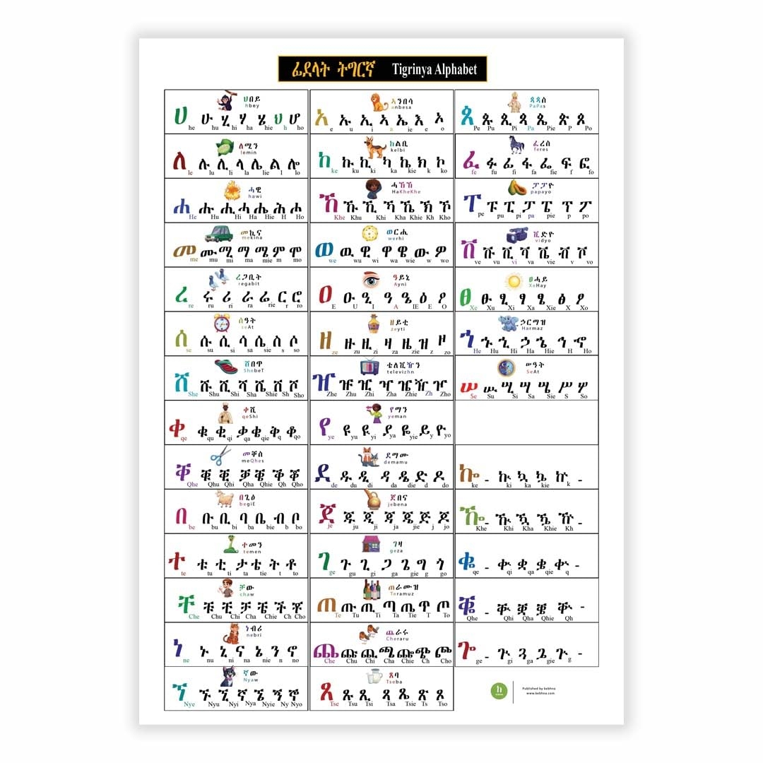 Generic Tigrinya Alphabets Poster Wall Picture Poster For Classroom Amazon De Home Kitchen Generic Tigrinya Alphabets Poster Wall Picture Poster For Classroom Amazon De Home Kitchen