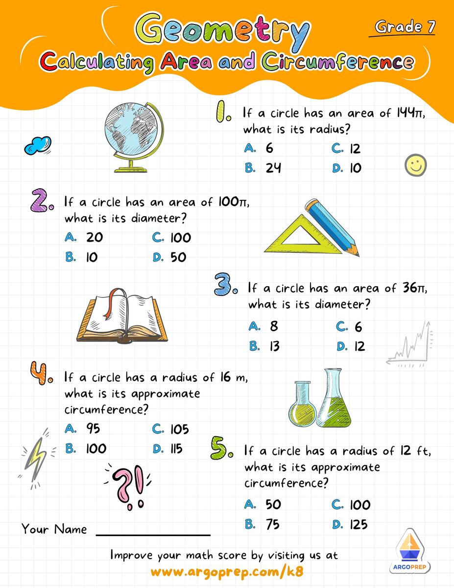 Geometry Common Core Worksheets 7th Grade ArgoPrep Shapes Worksheets