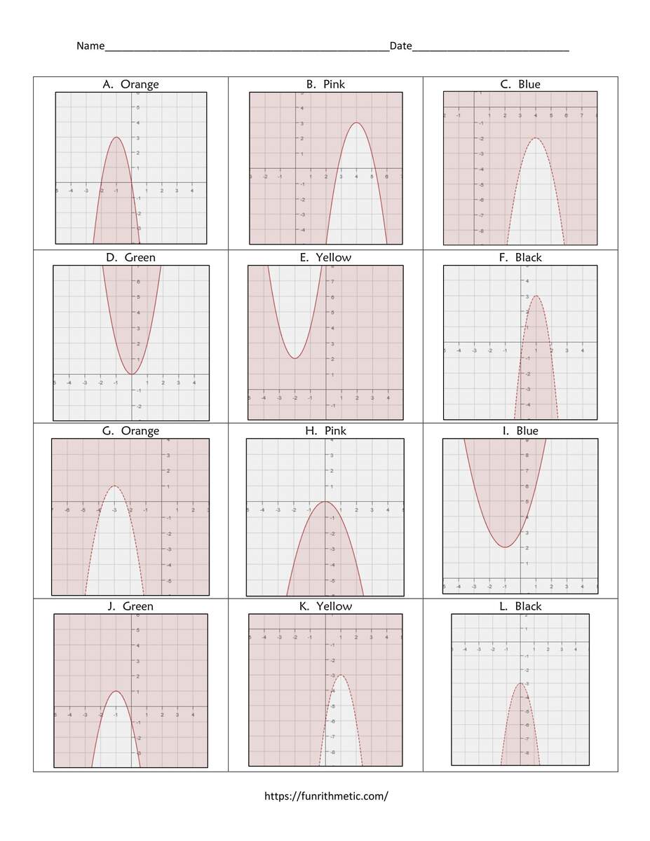 Graphing Quadratic Inequalities Color By Number Worksheets Library Graphing Quadratic Inequalities Color By Number Worksheets Library