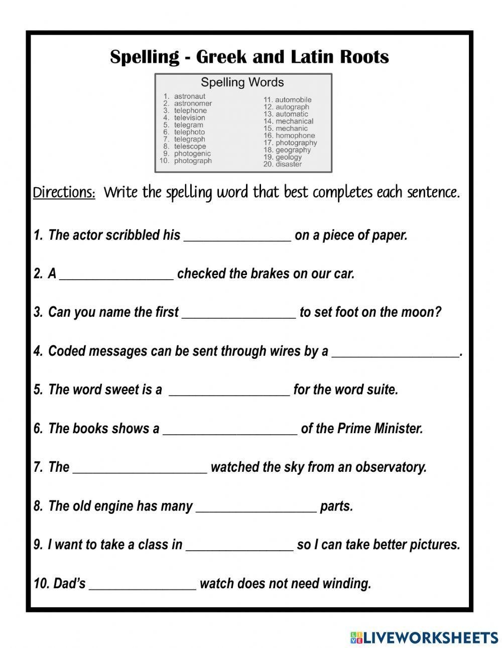 Greek And Latin Roots Interactive Worksheet Worksheets Library Greek And Latin Roots Interactive Worksheet Worksheets Library
