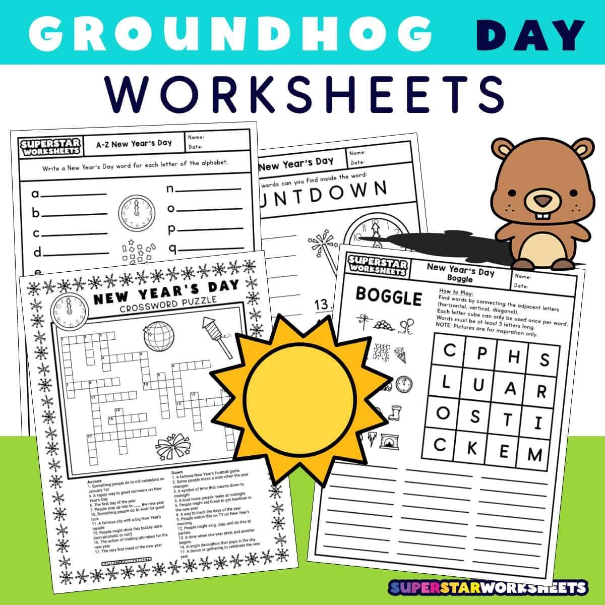 FREE Printable Groundhog Day Worksheets For 1st 4th Grade