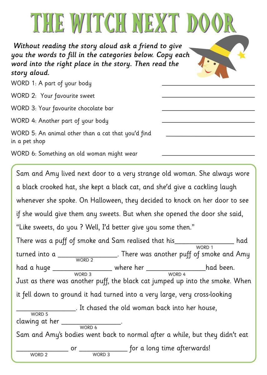 Halloween Mad Libs Printable Free Printable Party Favors Free Printable Halloween Worksheet Templates To Edit Canva