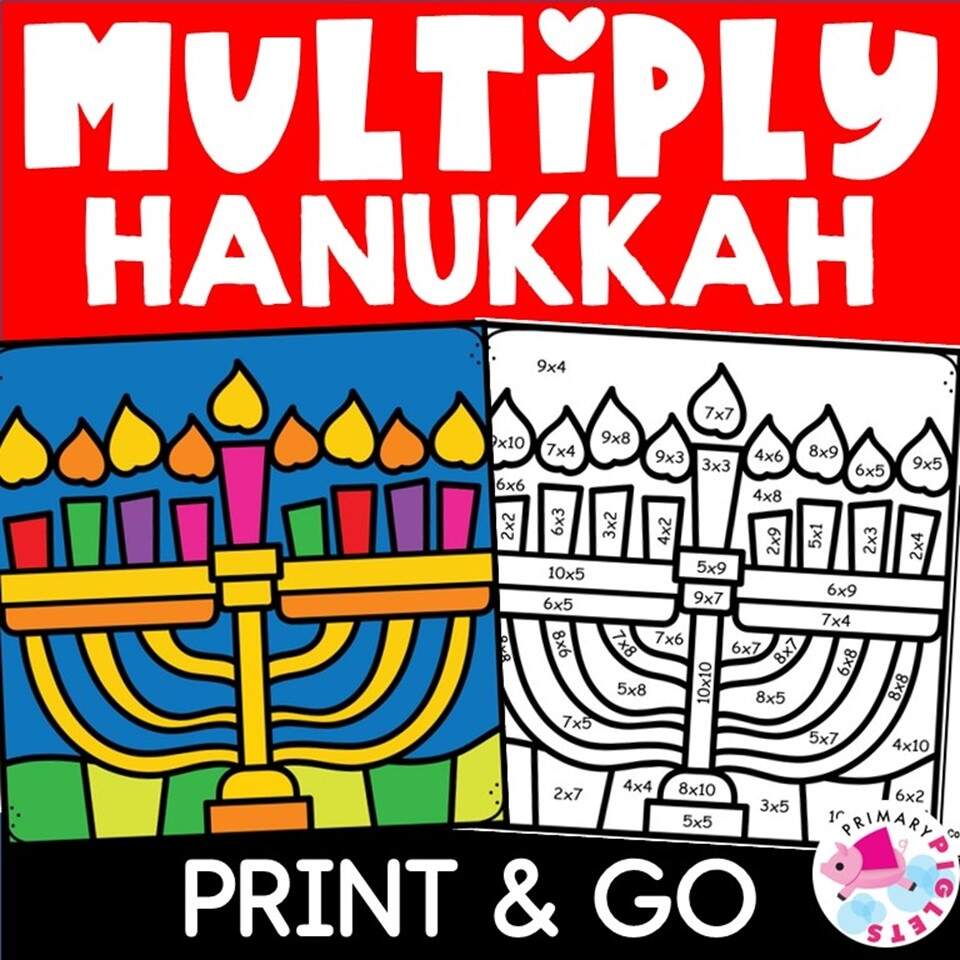 HANUKKAH MULTIPLICATION COLOR BY NUMBER CODE HOLIDAYS AROUND THE WORLD Made By Teachers HANUKKAH MULTIPLICATION COLOR BY NUMBER CODE HOLIDAYS AROUND THE WORLD Made By Teachers