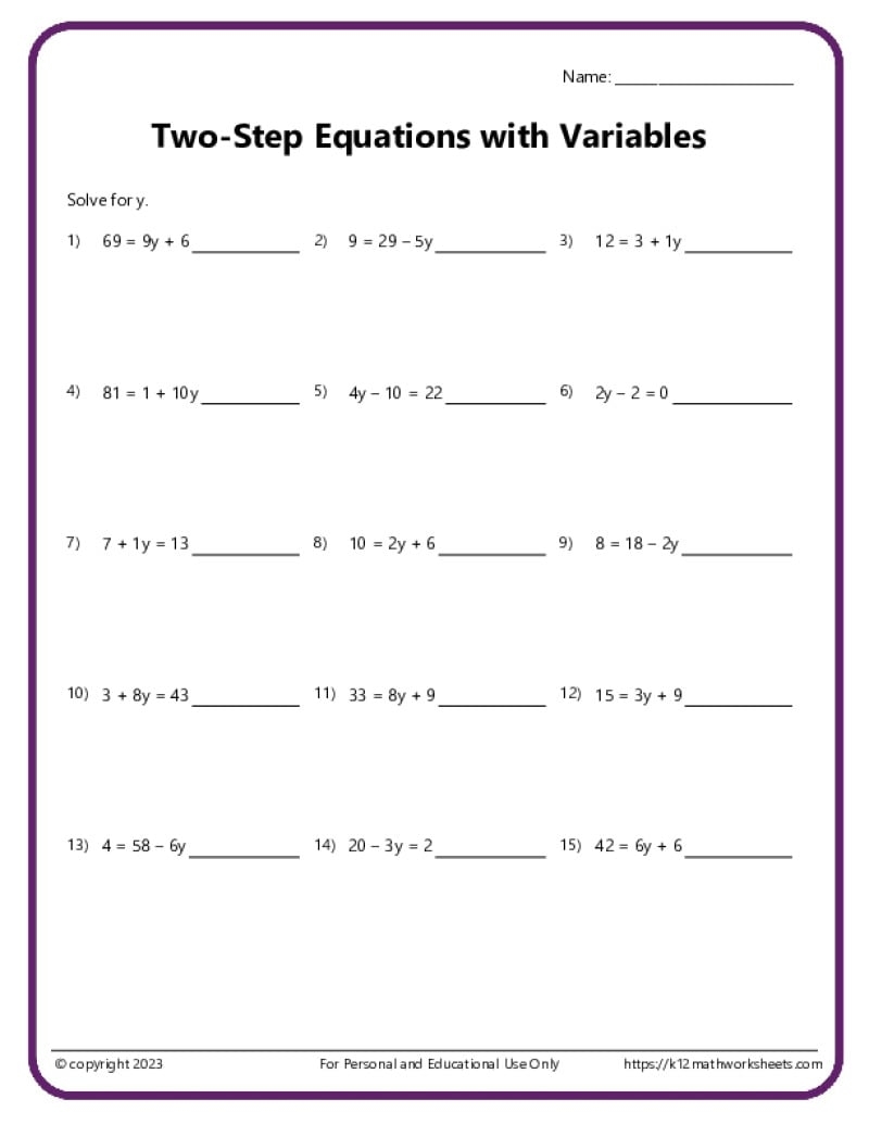 High School Algebra Worksheets Algebra Worksheets With Answers Printable PDF Math Worksheets Cazoom Math