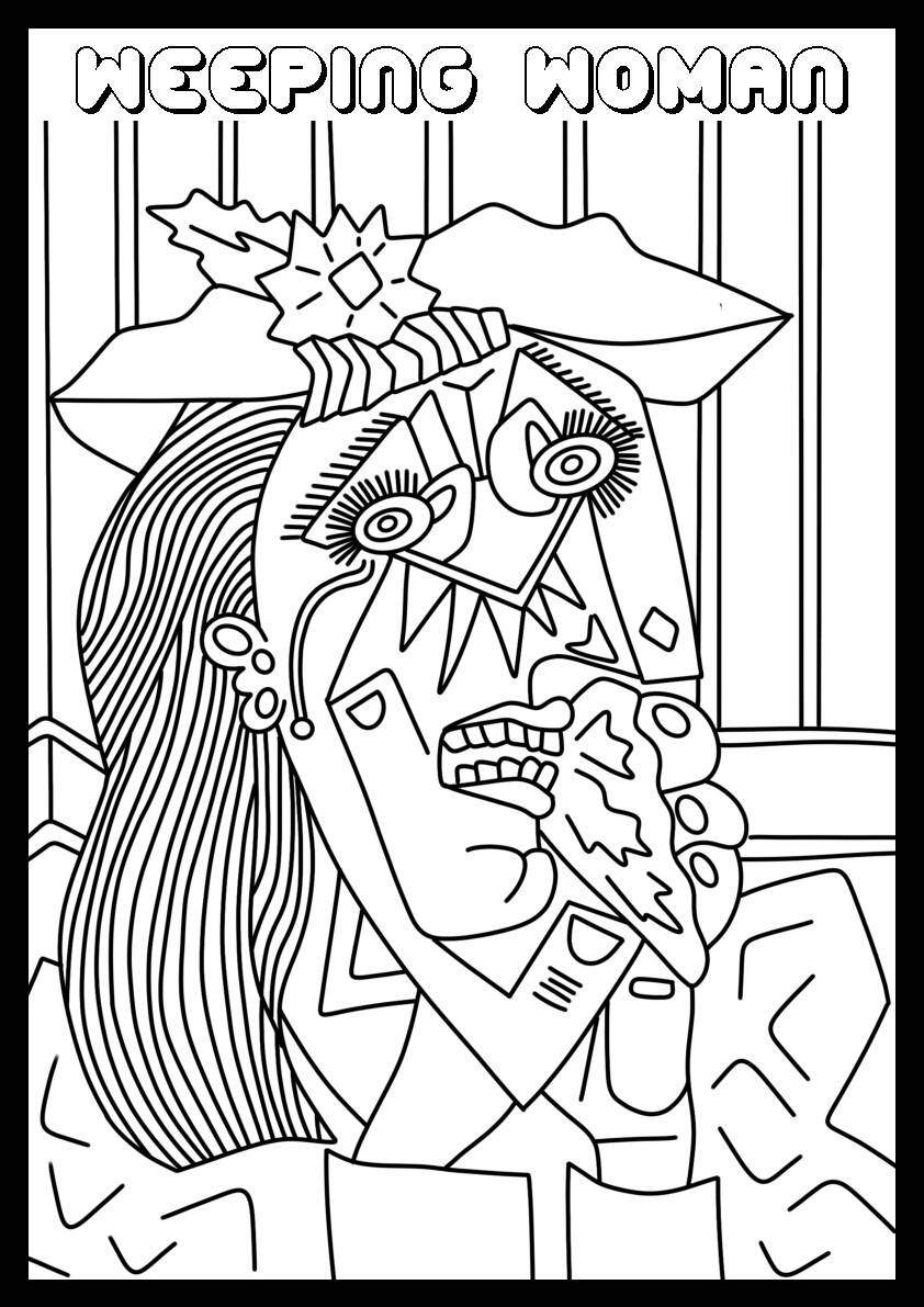 How To Draw Weeping Woman Pablo Picasso By Hello Art Lab TPT