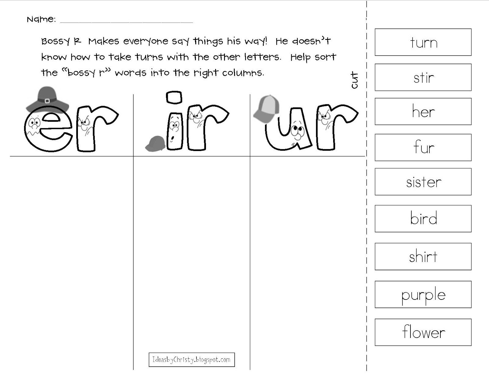 Ideas By Christy Bossy R Pairs Er Ir Ur Phonics Worksheets Worksheets Library Ir Ur Er Word Search WordMint