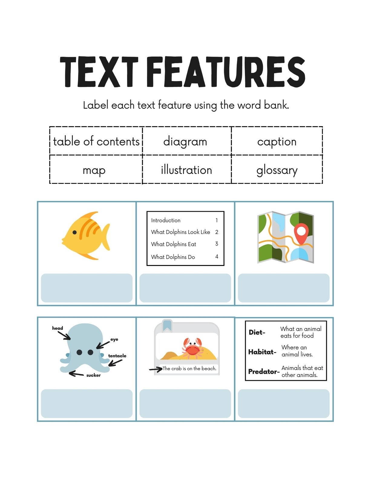Identifying Text Features Worksheet Learn To Analyze And Understand Texts Efficiently Identifying Text Features Worksheet Learn To Analyze And Understand Texts Efficiently