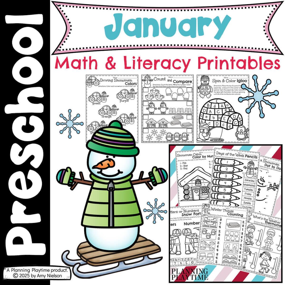 January Preschool Worksheets Planning Playtime January Preschool Worksheets Planning Playtime