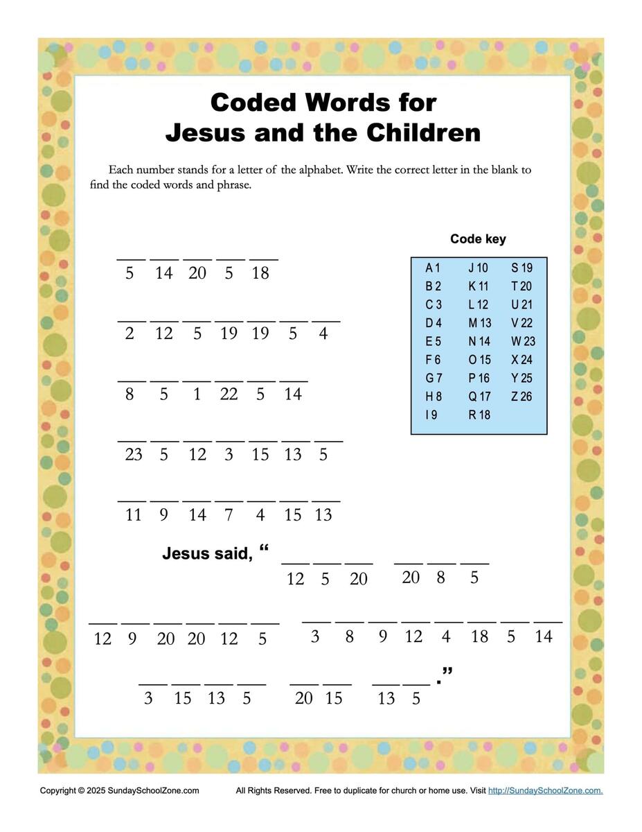 Jesus And The Children Archives Children S Bible Activities Sunday School Activities For Kids