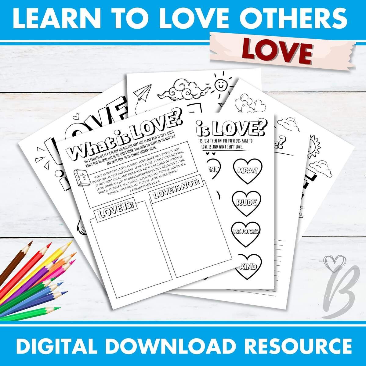 Printable Sunday School Lesson On God S Love Etsy Australia