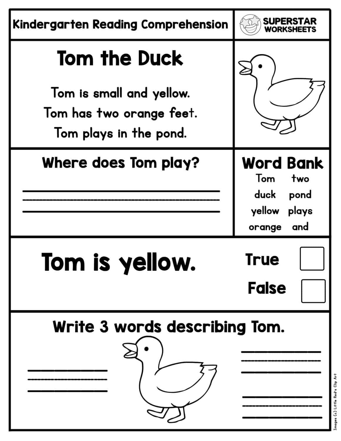 Kindergarten Reading Comprehension Worksheets Superstar Worksheets Reading Worksheet For Kids Free Printable Digital PDF