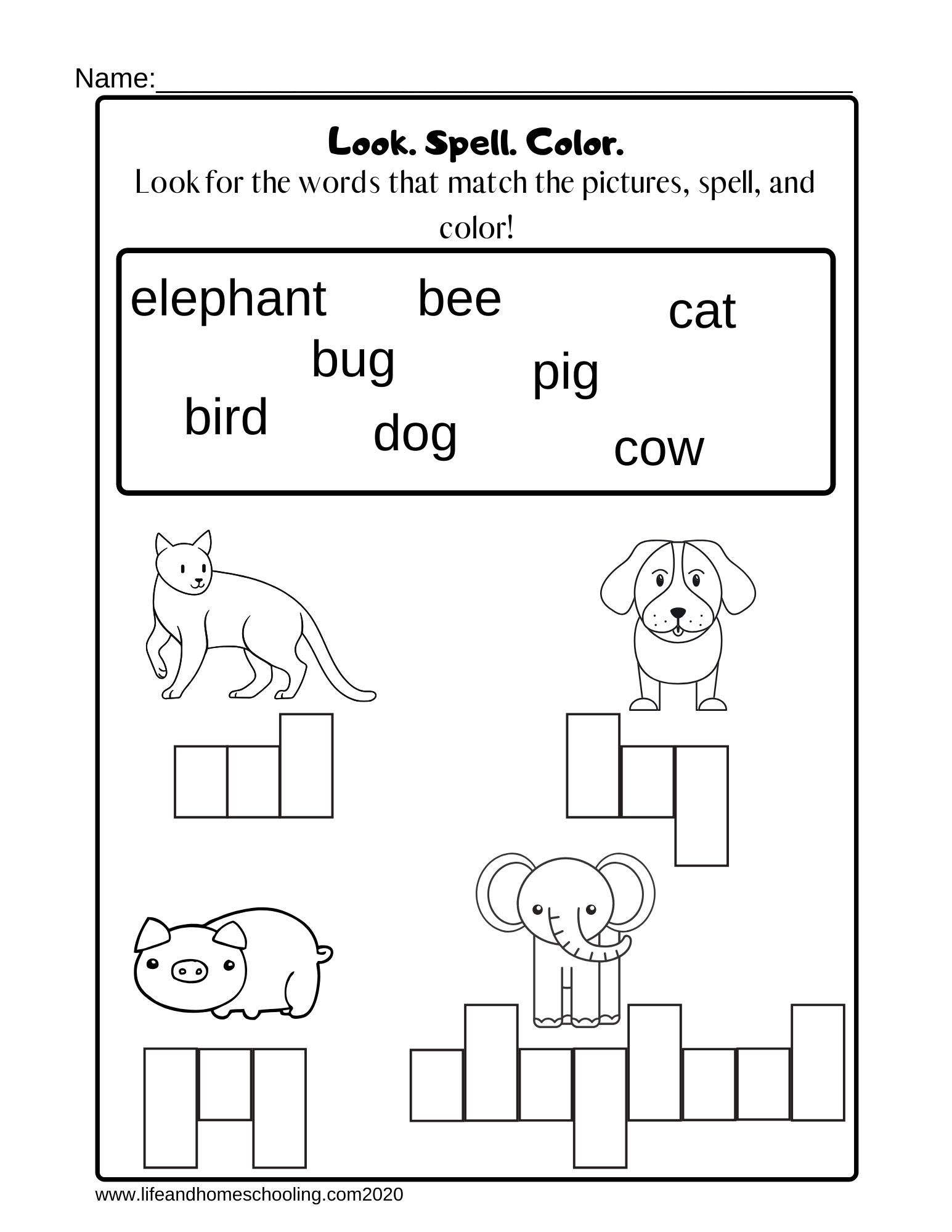 Spelling Three Letter Words Worksheet Free Printable Digital PDF