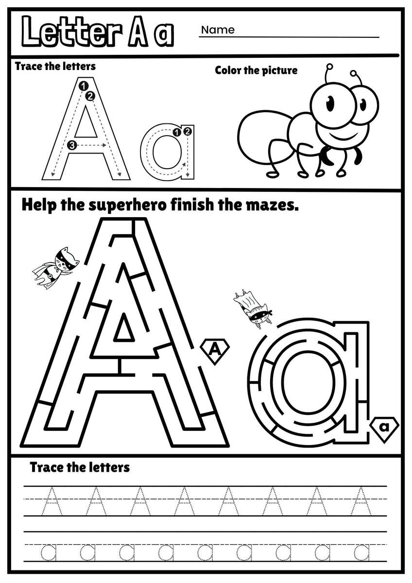 Letter A Alphabet Tracing And Coloring Free Printable PDF Ezpzphonics Letter A Alphabet Tracing And Coloring Free Printable PDF Ezpzphonics