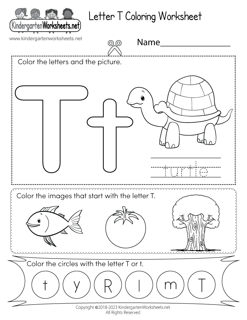 Letter T Coloring Worksheet Free Printable Digital PDF Letter I Coloring Worksheet Free Printable Digital PDF